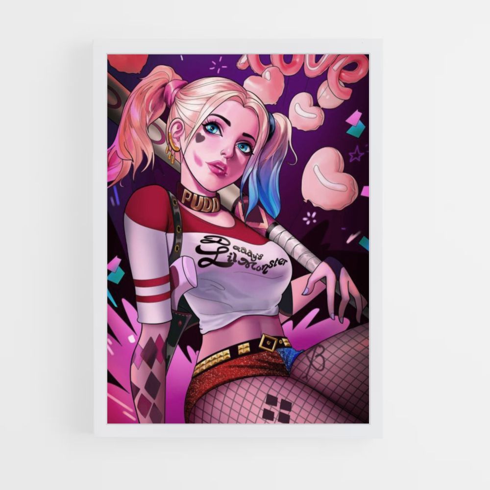 Harley Queen Cartoon Poster