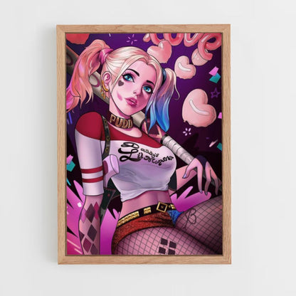 Harley Queen Cartoon Poster