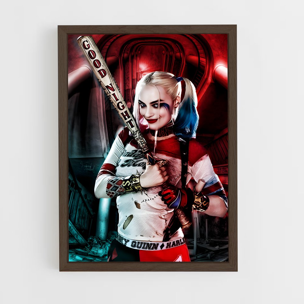 harley-queen-5 cadre Bois foncé