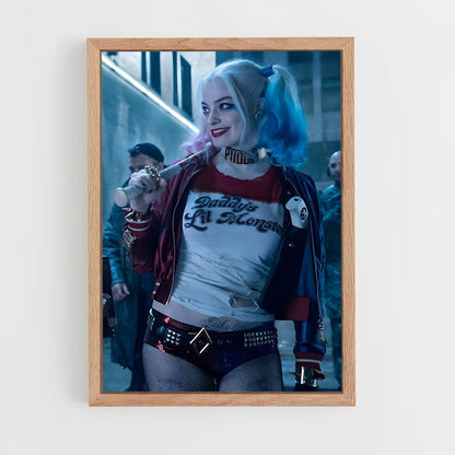 harley-queen-7 cadre Bois clair