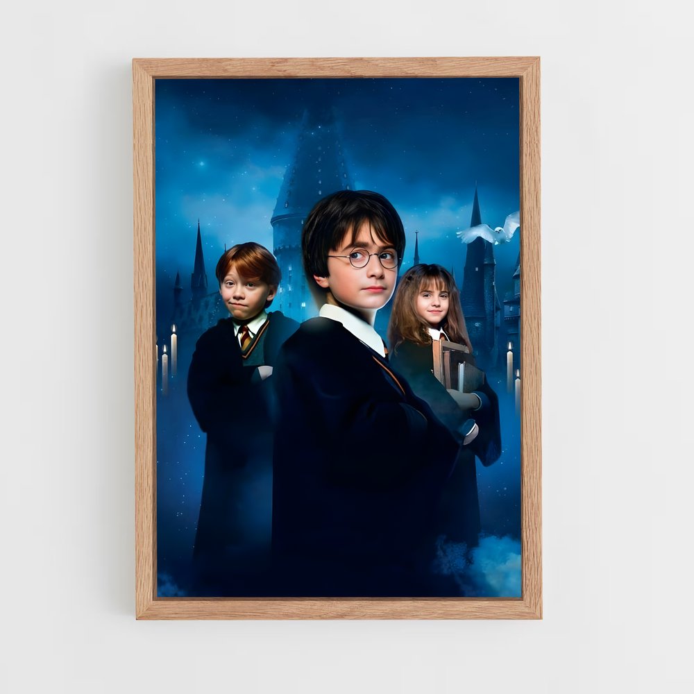 harry-potter-18 cadre Bois clair