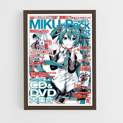 hatsune-miku-1 cadre Bois foncé