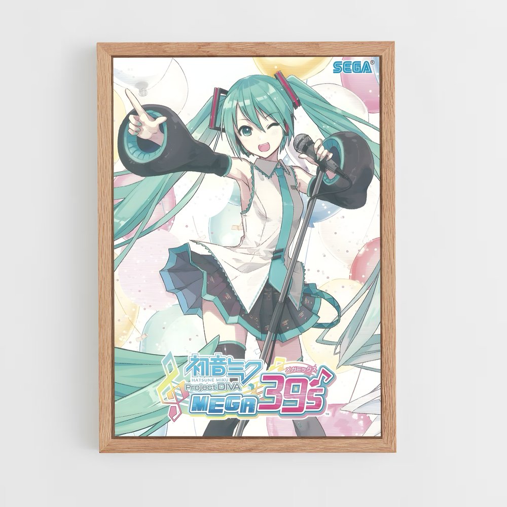 hatsune-miku-4 cadre Bois clair