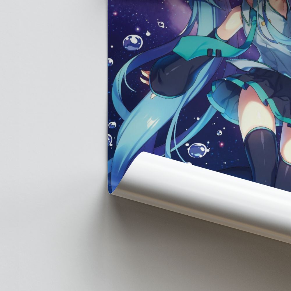 Hatsune Miku Blue Poster