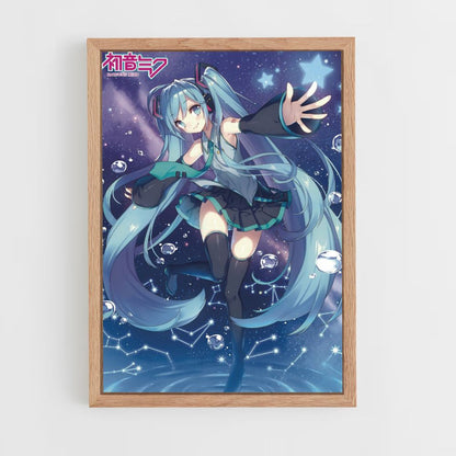 Hatsune Miku Blue Poster