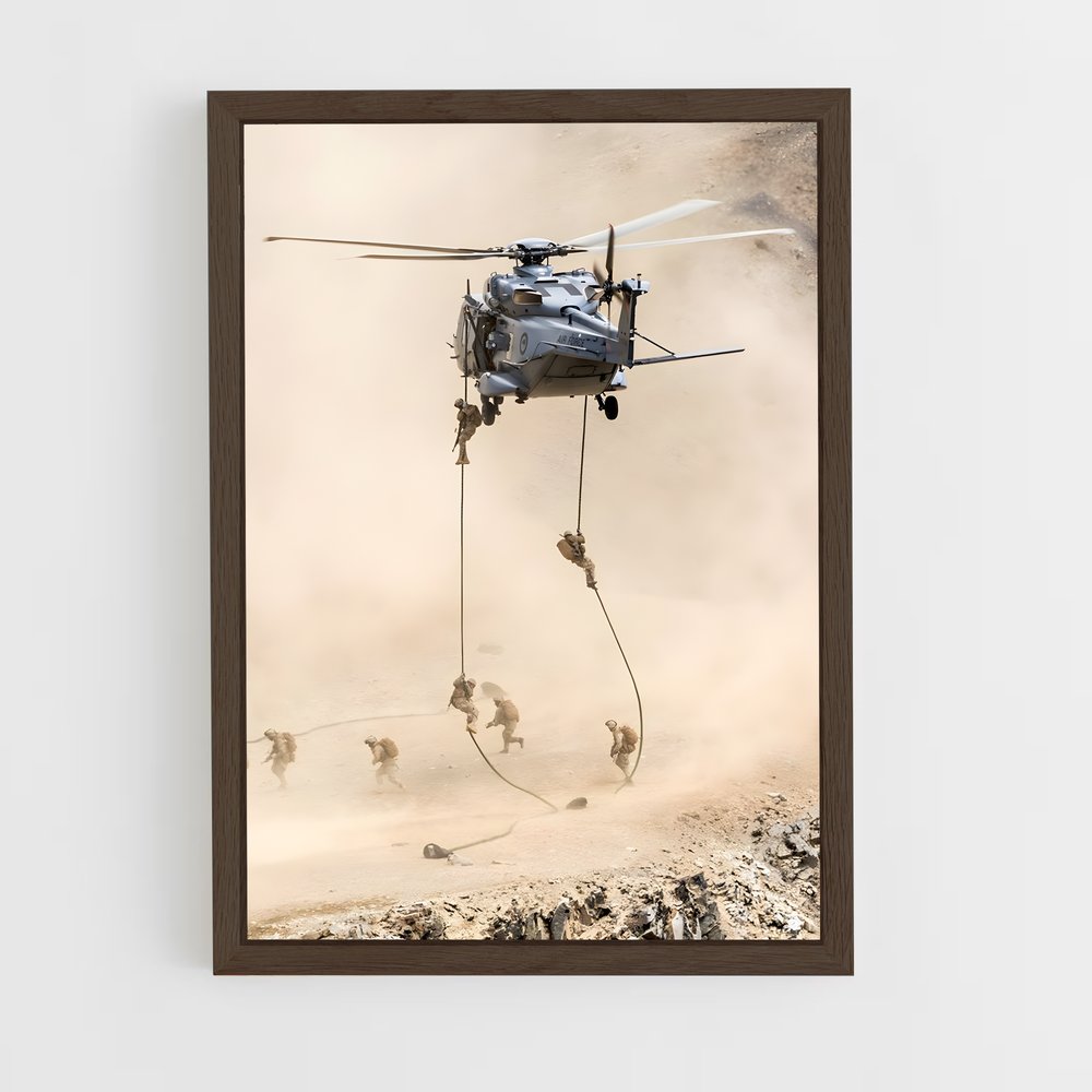 helicopter-1 cadre Bois foncé