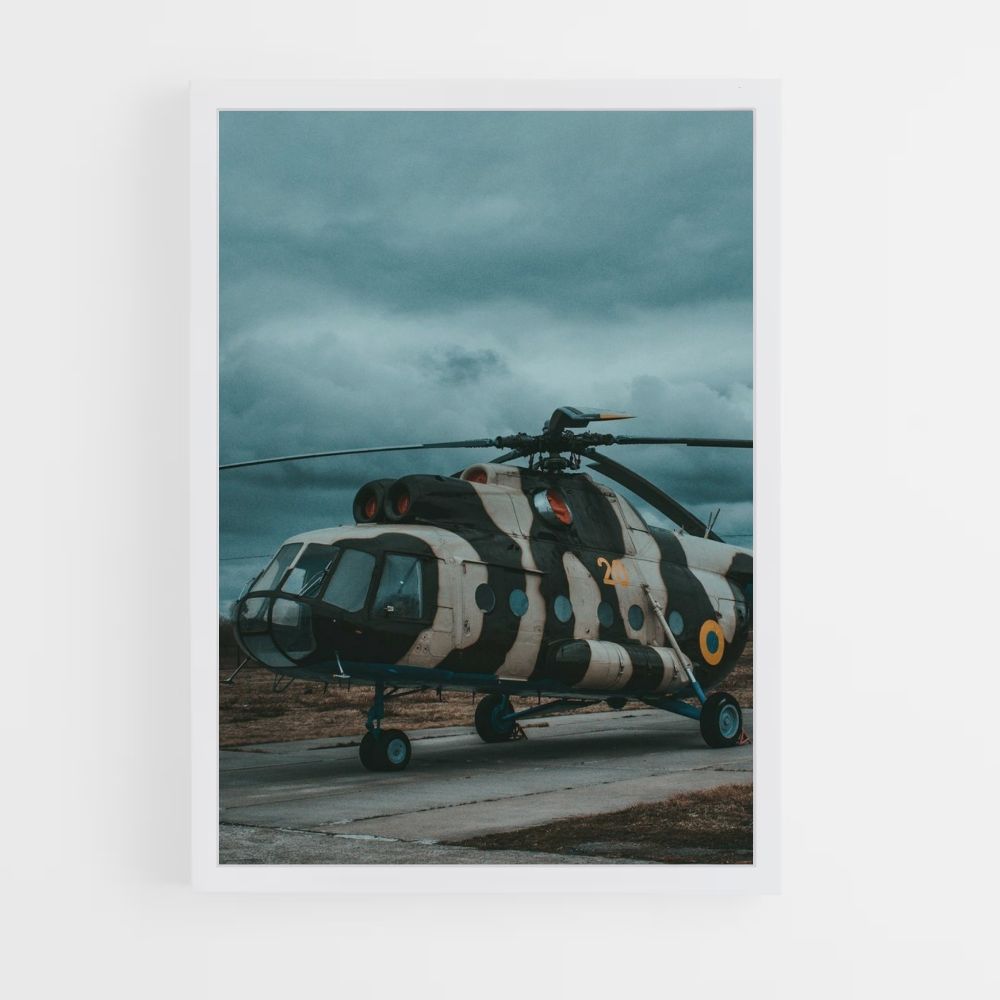 Camouflage helikopterposter