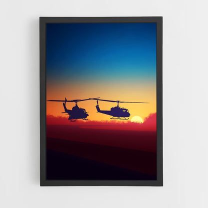 helicopter-4 cadre Noir