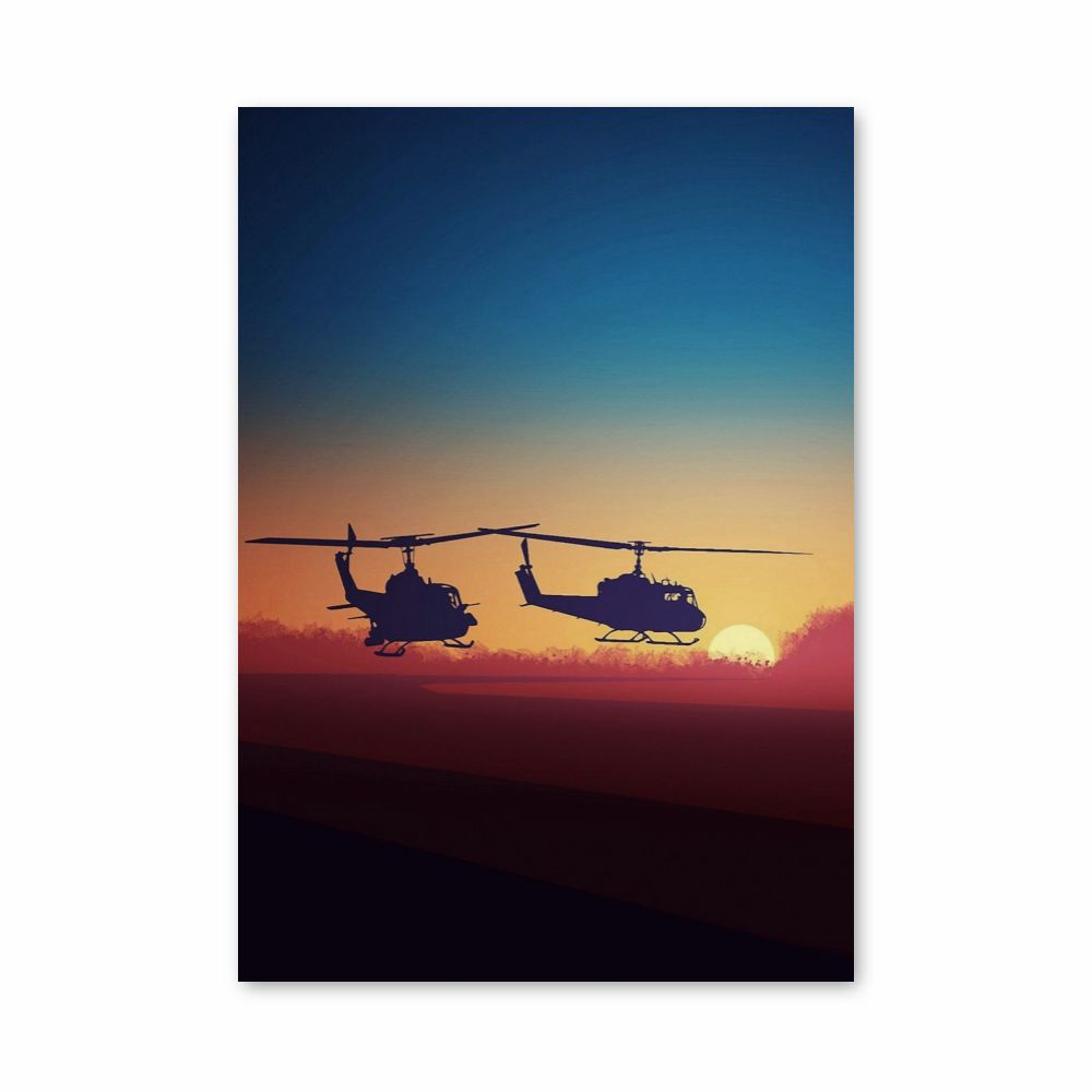 Aesthetic Helicopter Poster