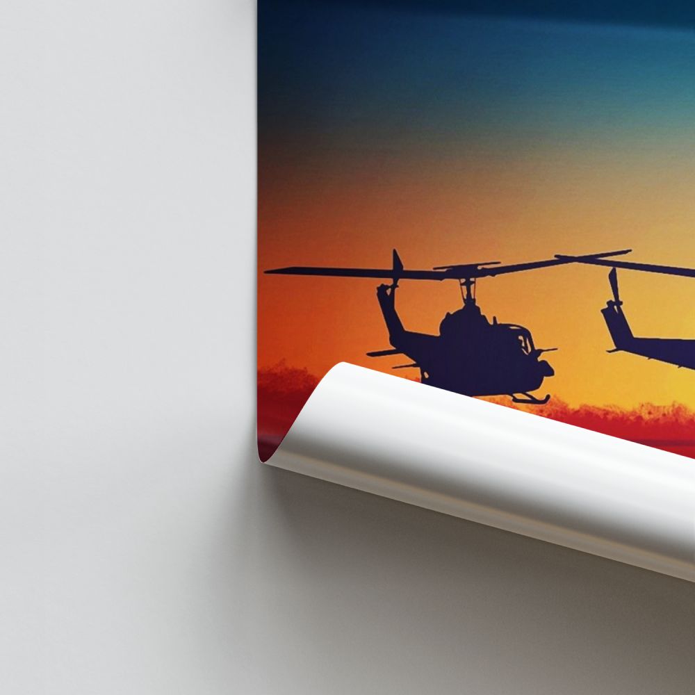 Aesthetic Helicopter Poster