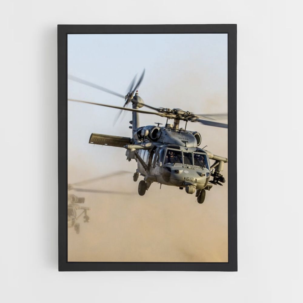 Combat Helicopter Poster