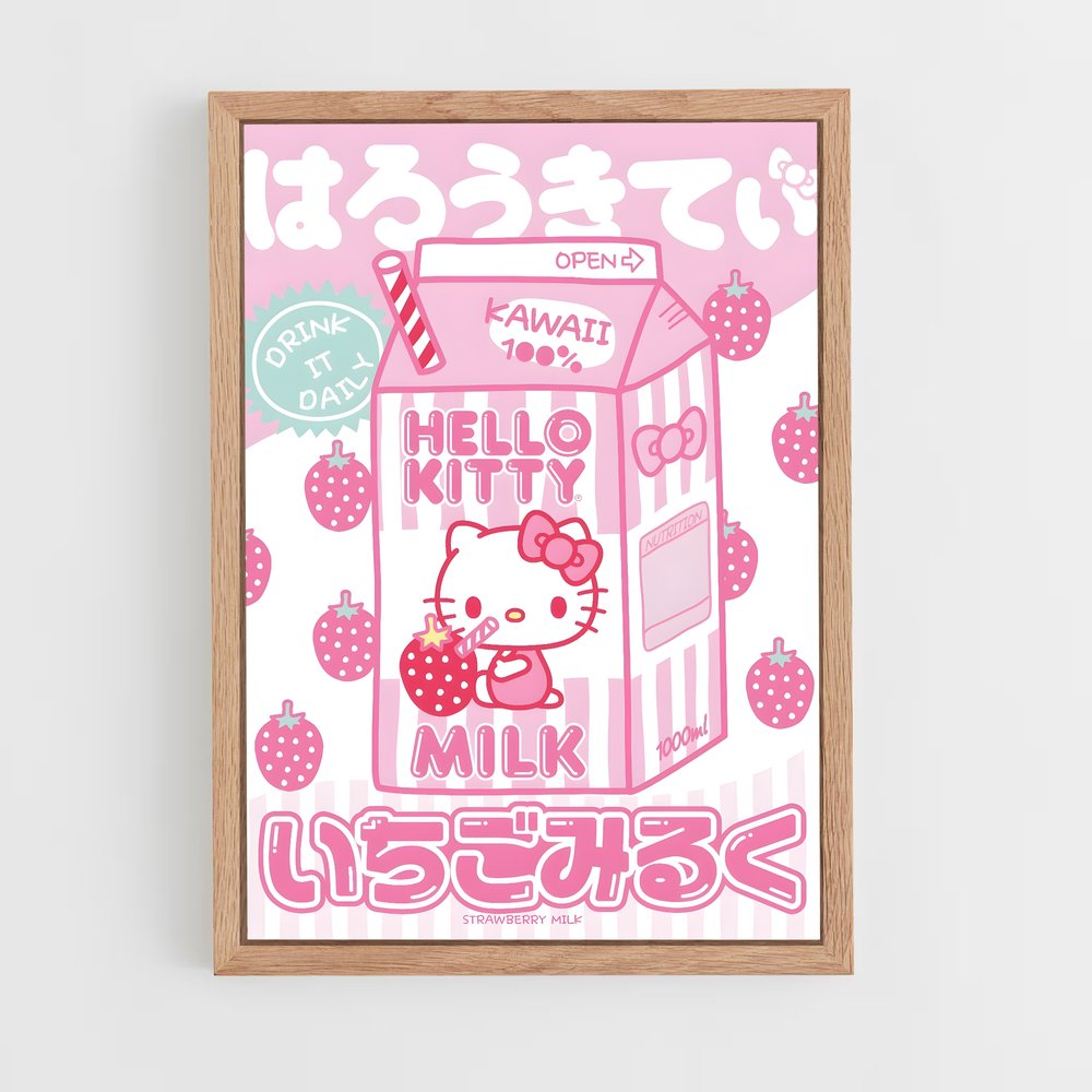 hello-kitty-4 cadre Bois clair