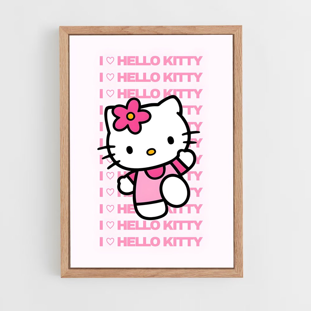 hello-kitty-5 cadre Bois clair