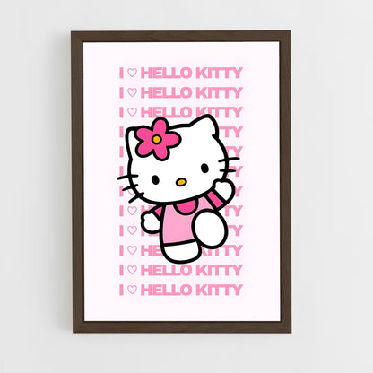 hello-kitty-5 cadre Bois foncé