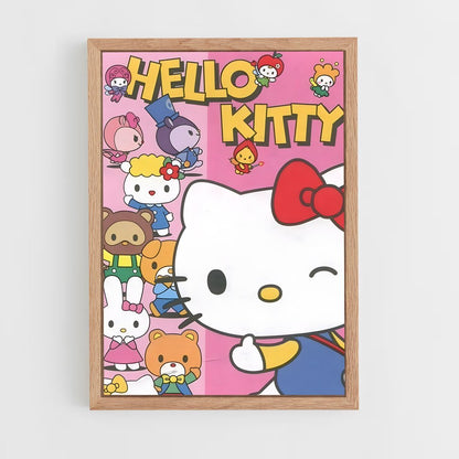 hello-kitty-6 cadre Bois clair