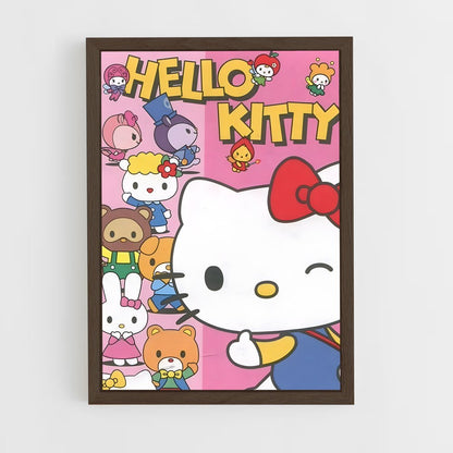 hello-kitty-6 cadre Bois foncé
