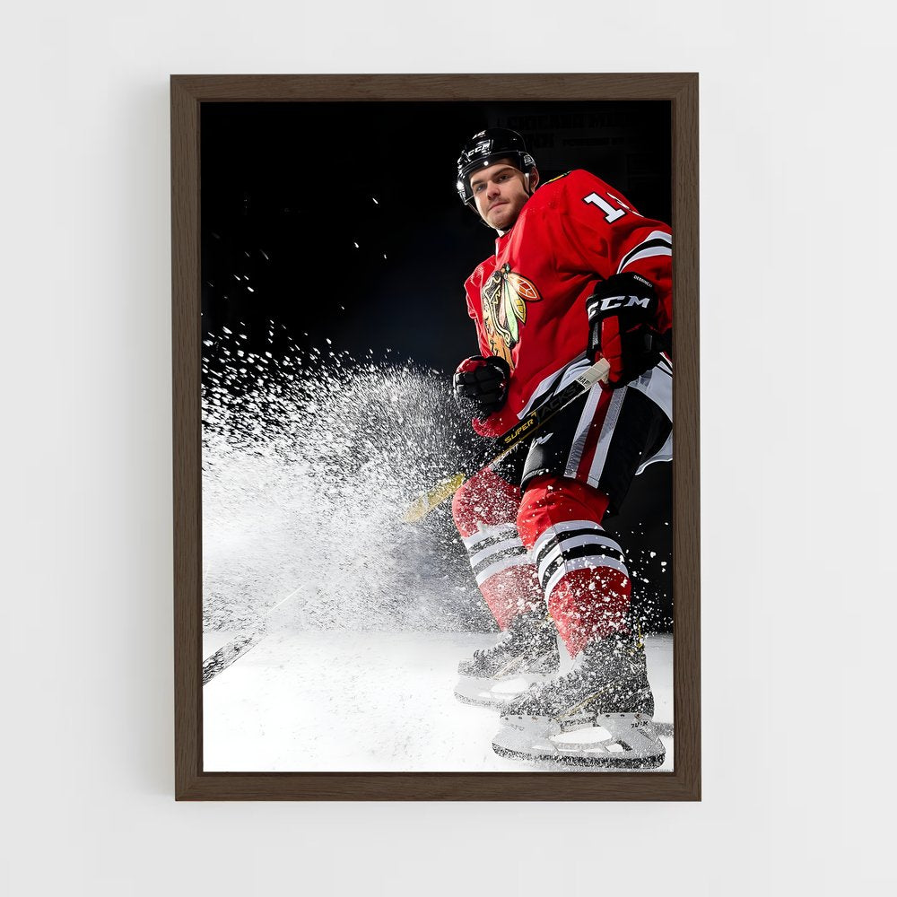 hockey-2 cadre Bois foncé