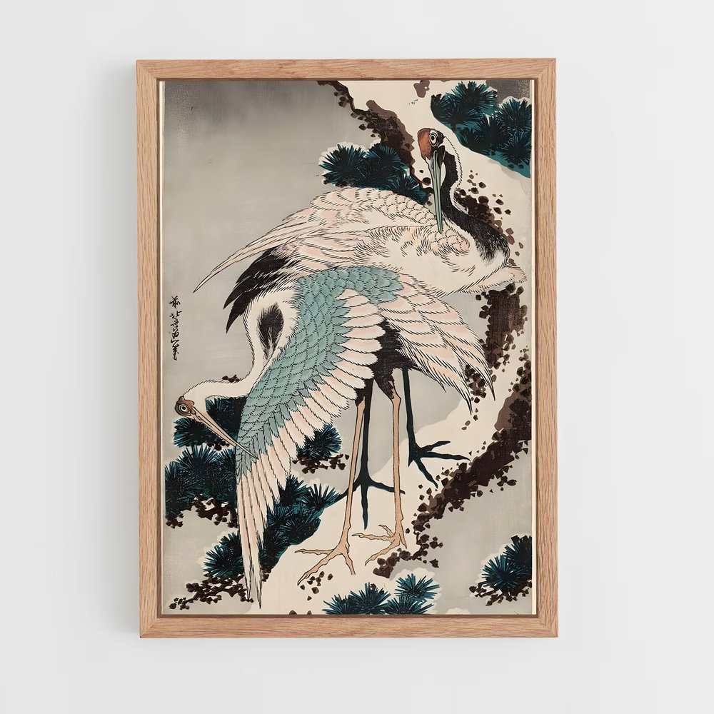 hokusai-9 cadre Bois clair