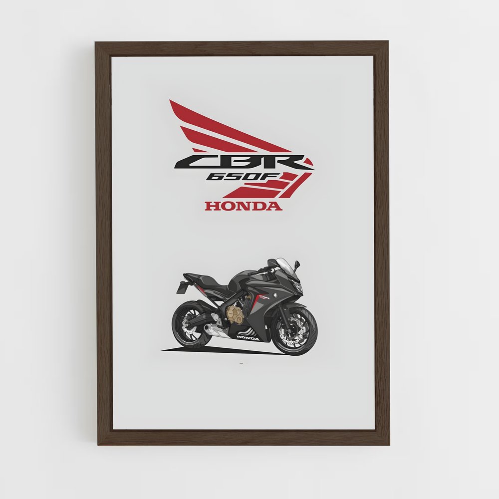 honda-moto-1 cadre Bois foncé