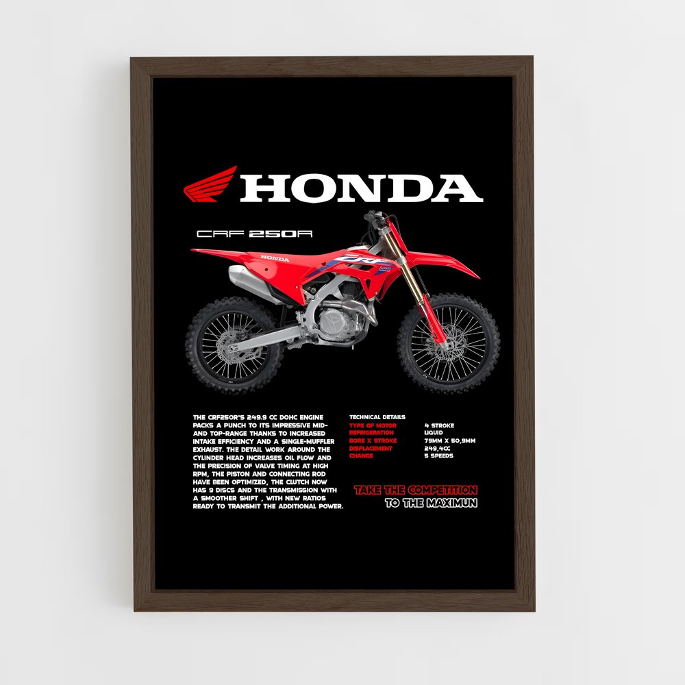 honda-moto-11 cadre Bois foncé