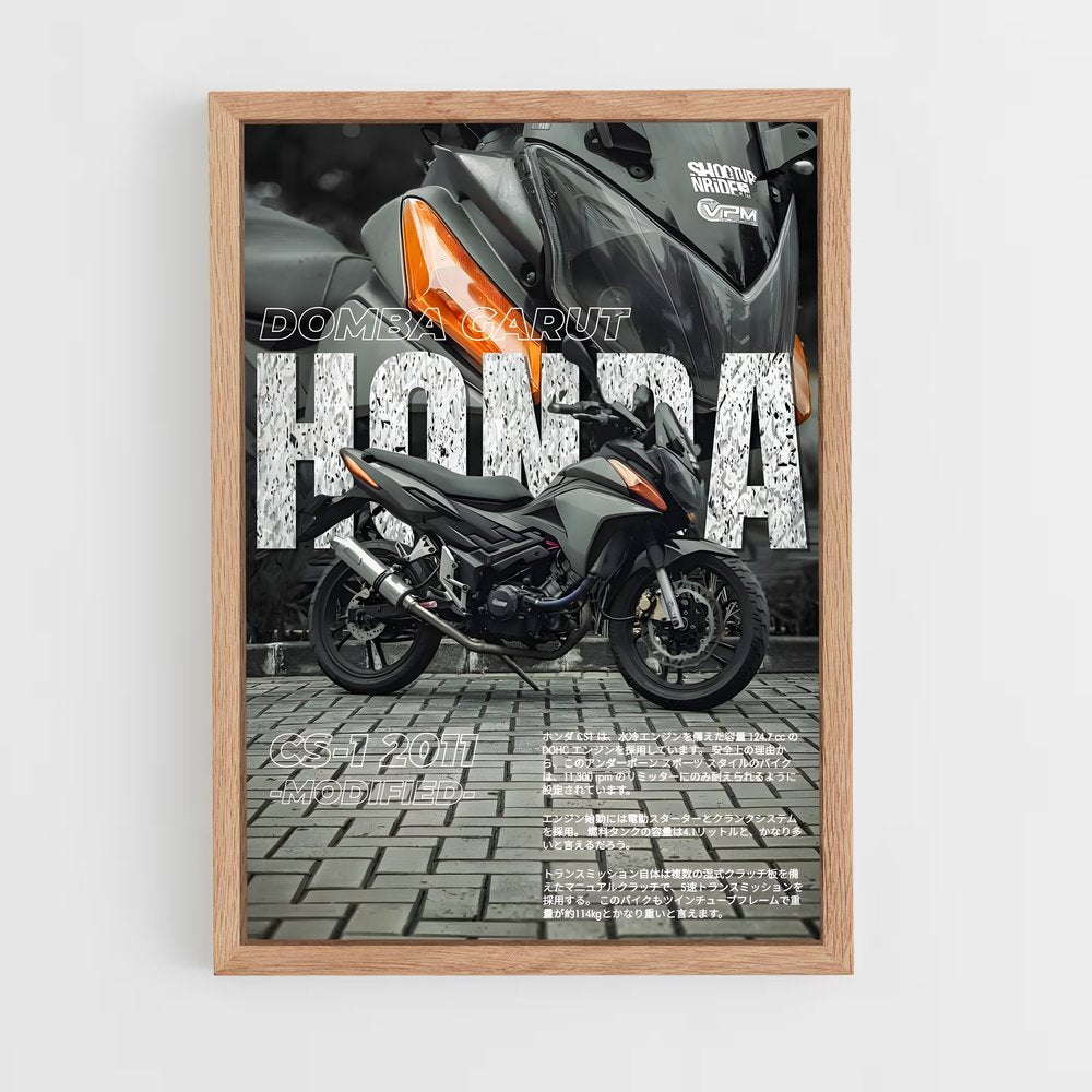 honda-moto-6 cadre Bois clair