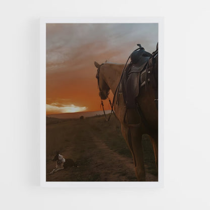 horse-3 cadre Blanc