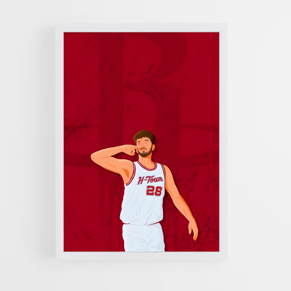 houston-rockets-12 cadre Blanc