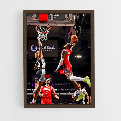 houston-rockets-13 cadre Bois foncé