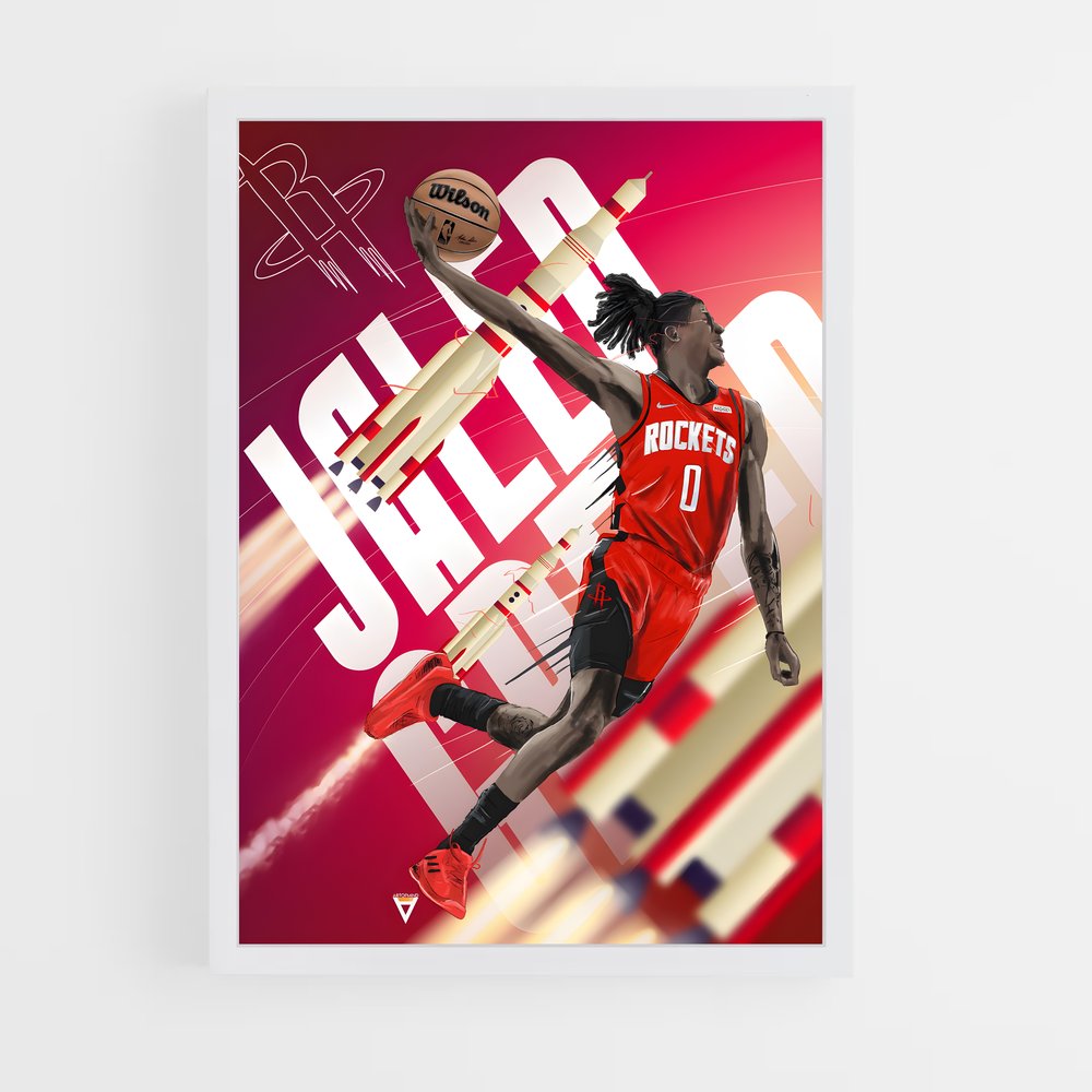 houston-rockets-5 cadre Blanc