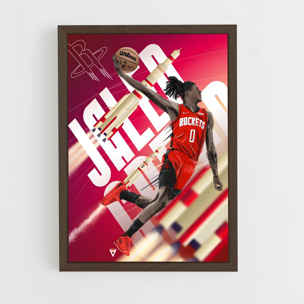 houston-rockets-5 cadre Bois foncé