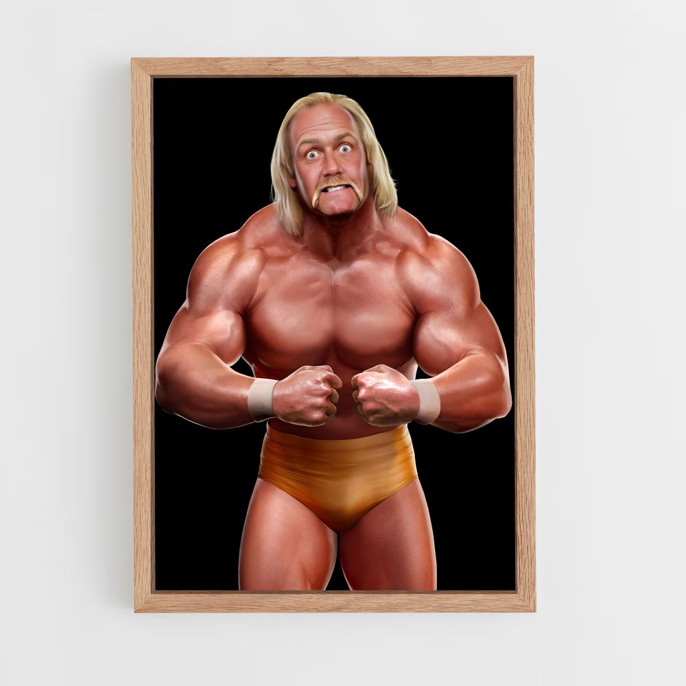 hulk-hogan-3 cadre Bois clair