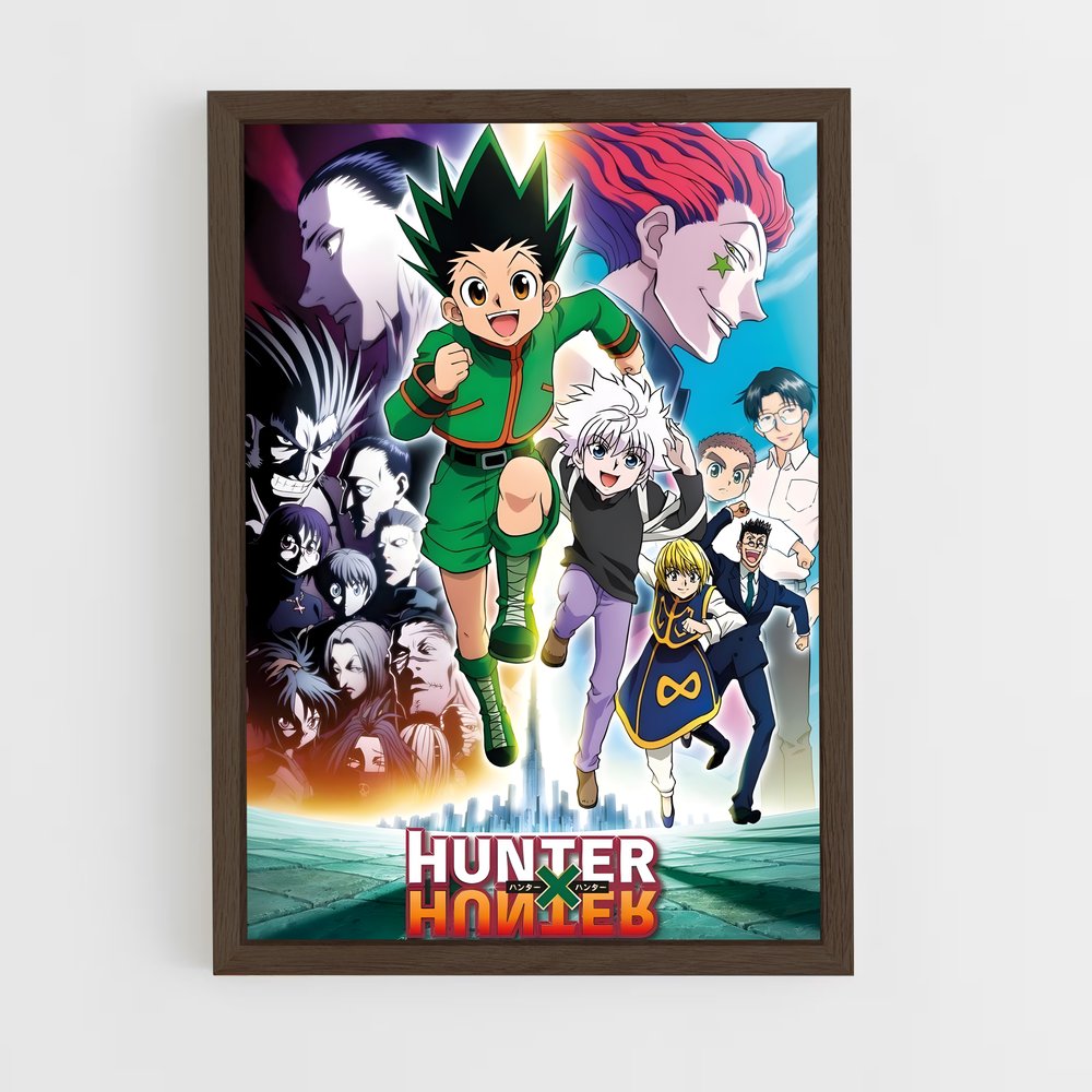 hunter-x-hunter-18 cadre Bois foncé