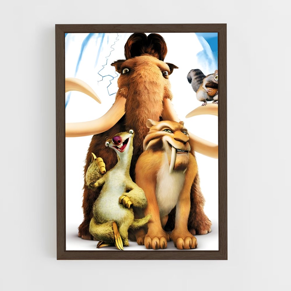 ice-age-4 cadre Bois foncé