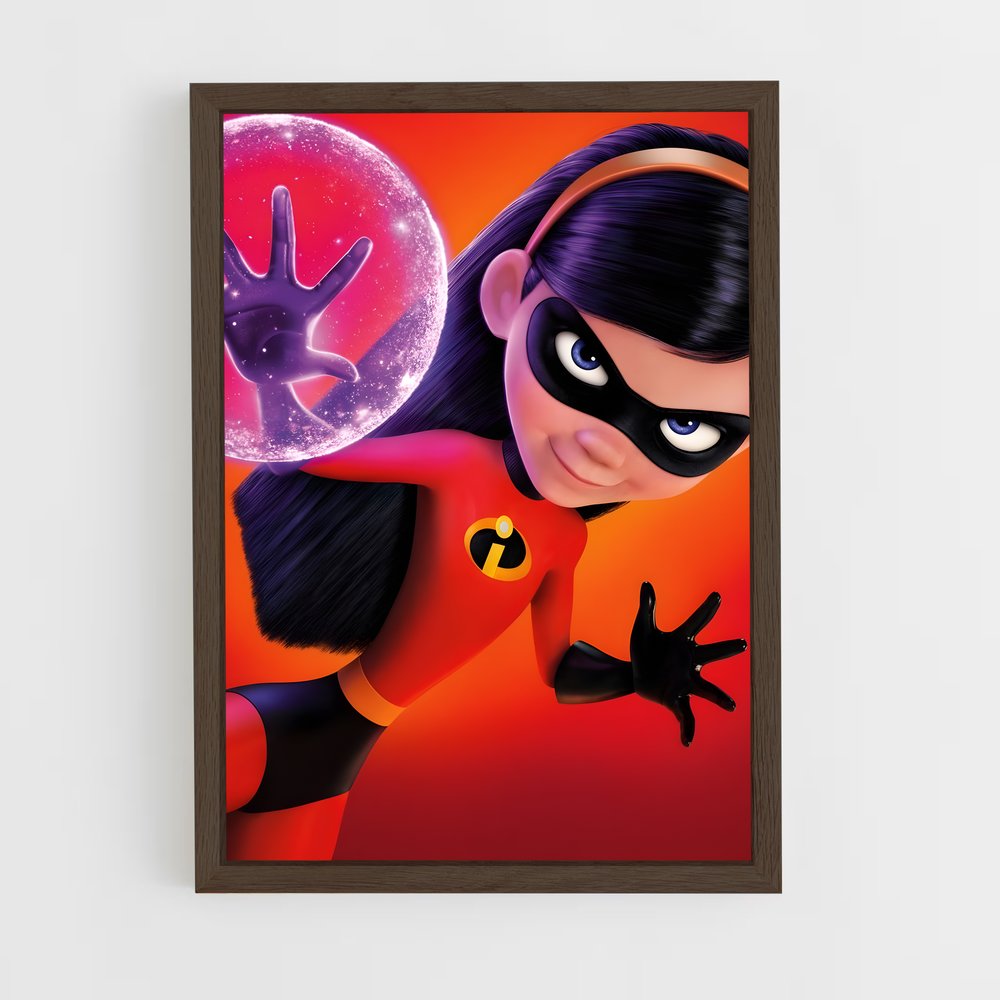 incredibles-9 cadre Bois foncé