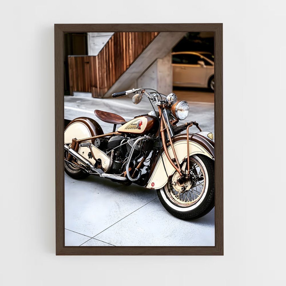 indian-motorcycle-11 cadre Bois foncé