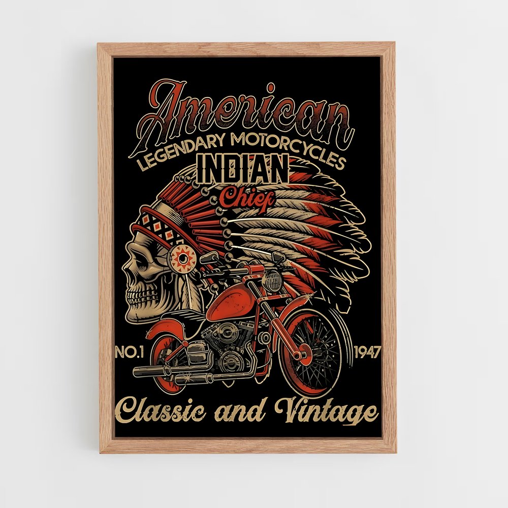 indian-motorcycle-6 cadre Bois clair