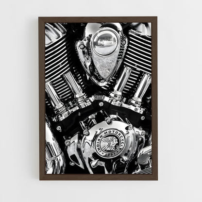 indian-motorcycle-9 cadre Bois foncé