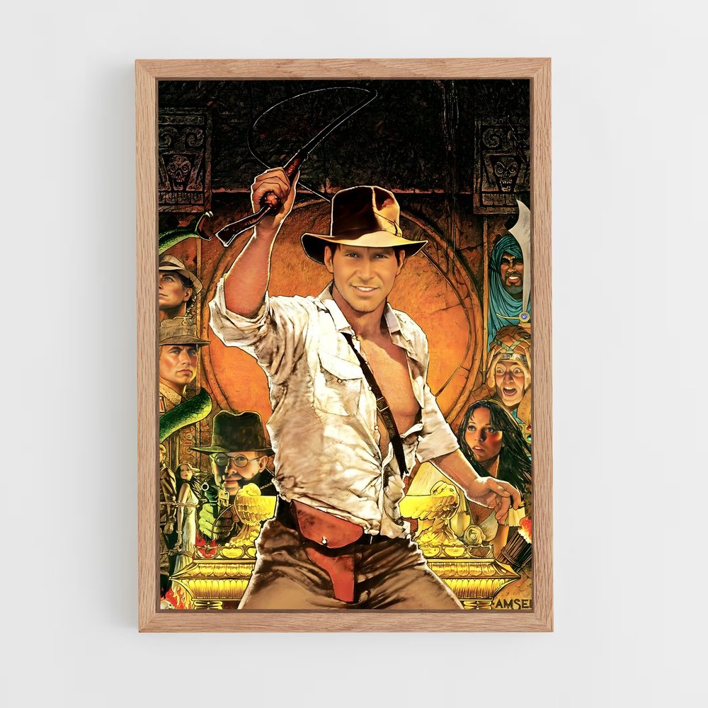 indiana-jones-1 cadre Bois clair