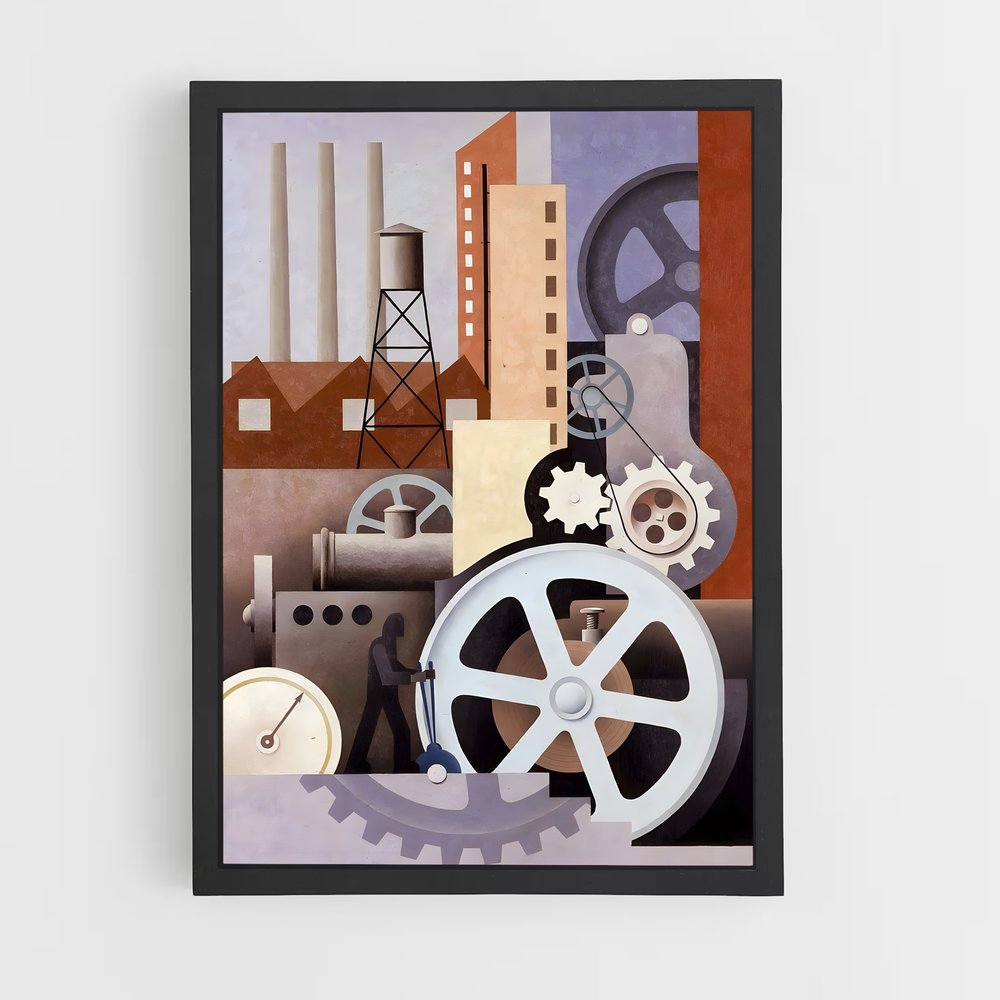 industrial-4 cadre Noir