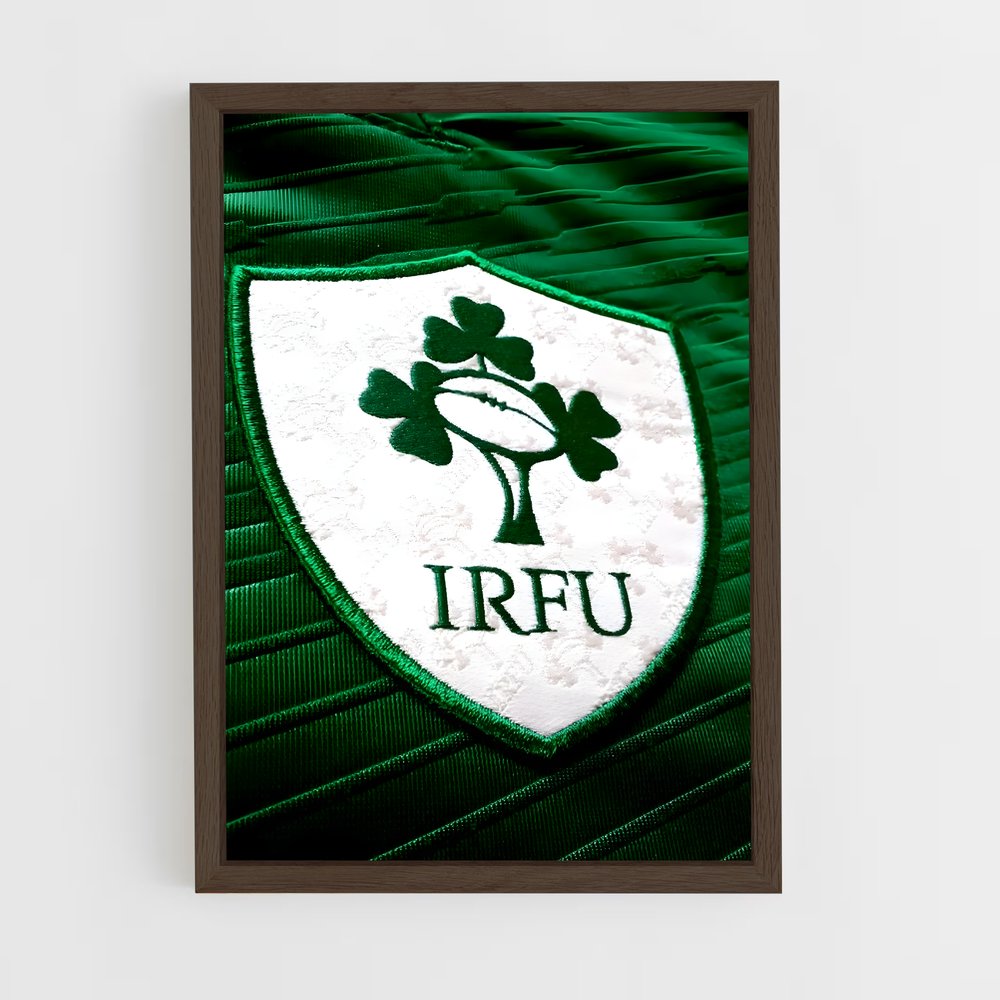 ireland-rugby-10 cadre Bois foncé