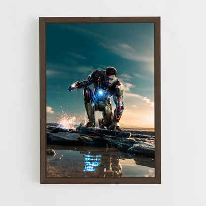 iron-man-13 cadre Bois foncé