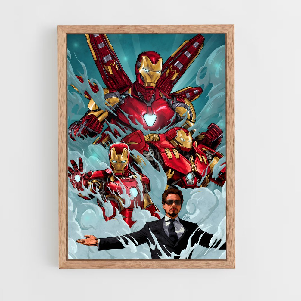 iron-man-4 cadre Bois clair