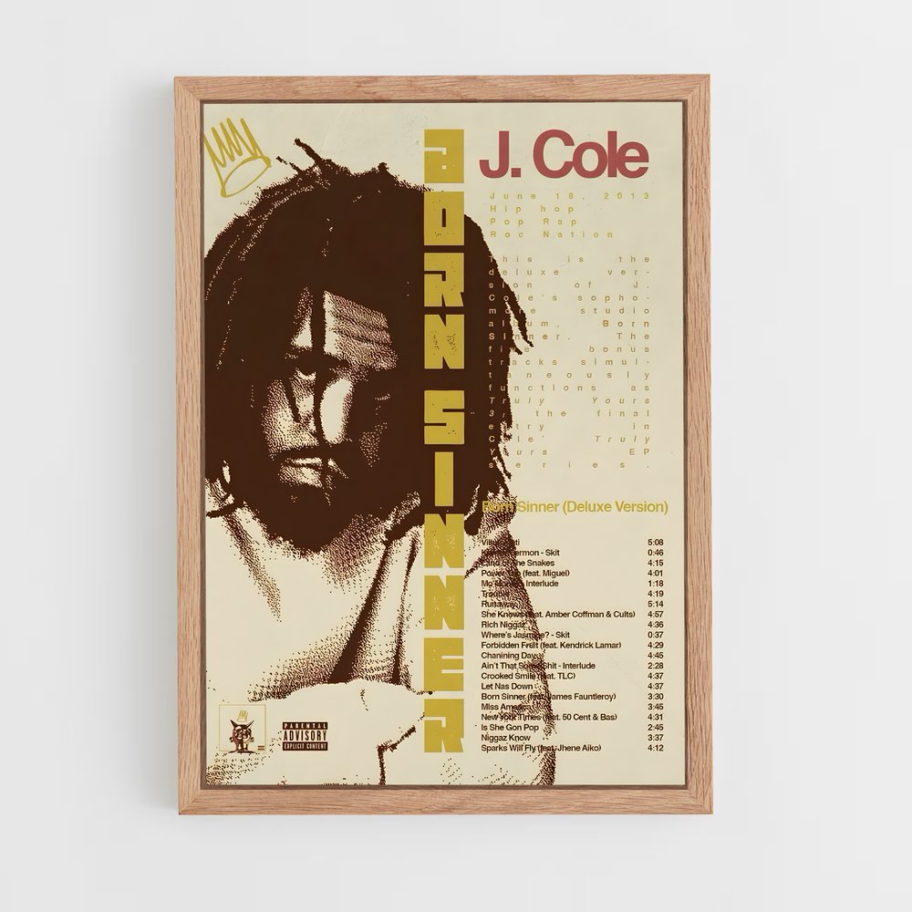 j-cole-2 cadre Bois clair