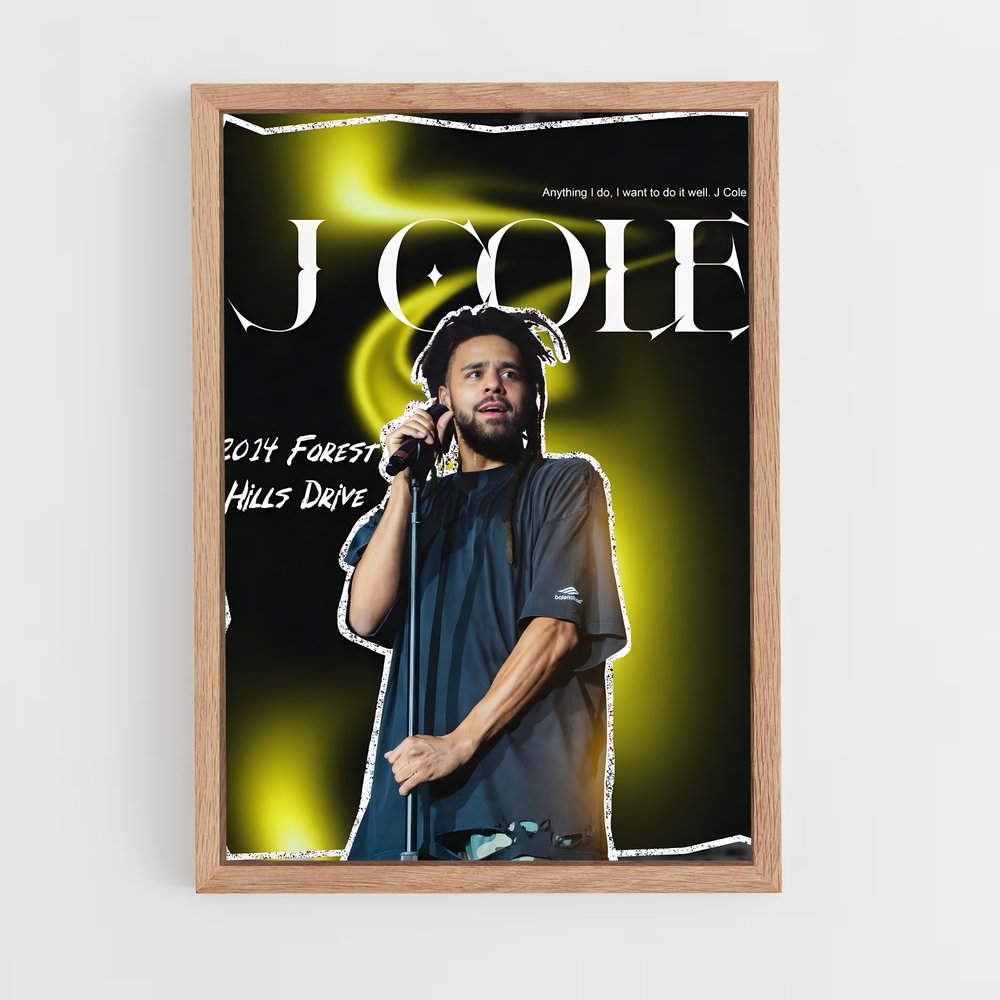j-cole-5 cadre Bois clair
