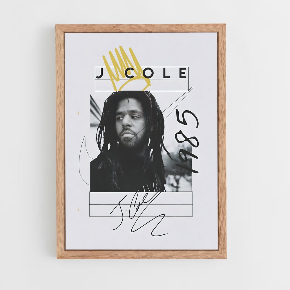 j-cole-7 cadre Bois clair