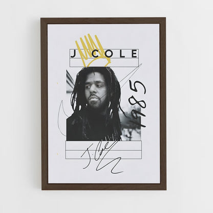 j-cole-7 cadre Bois foncé