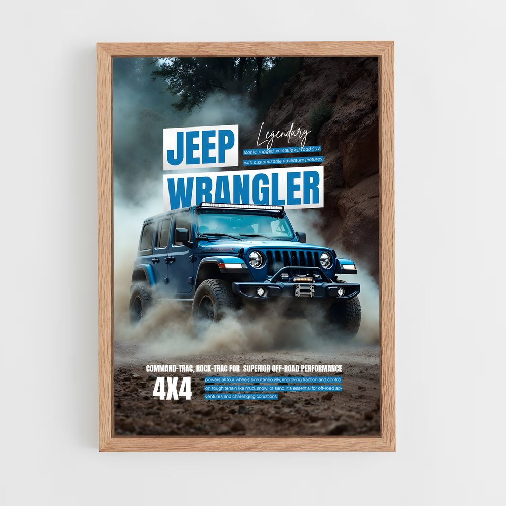 jeep-1 cadre Bois clair