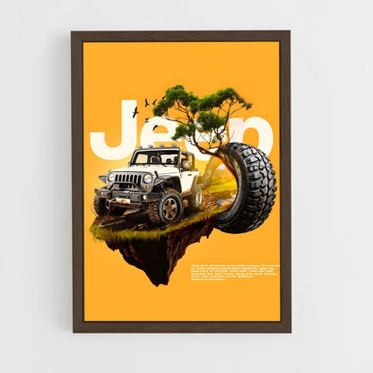 jeep-4 cadre Bois foncé