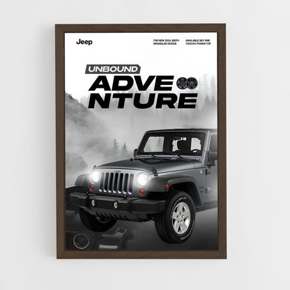 jeep-7 cadre Bois foncé