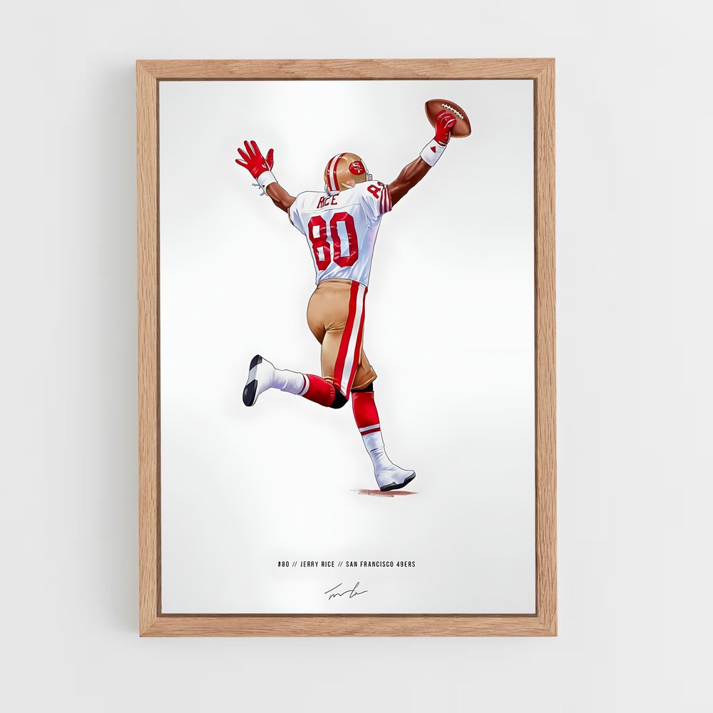 jerry-rice-3 cadre Bois clair